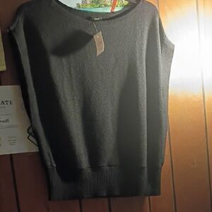 Ann Taylor Elegant Black Crew Neck Sweater Brand With Tags